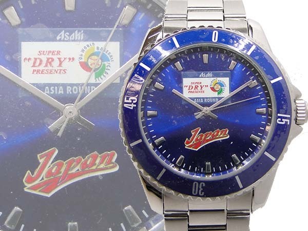 新品並 未使用 2006年 非売品 WBC ワールドベースボールクラシック JAPANロゴ SS メンズ腕時計 電池新品 クォーツ 日本対韓国戦