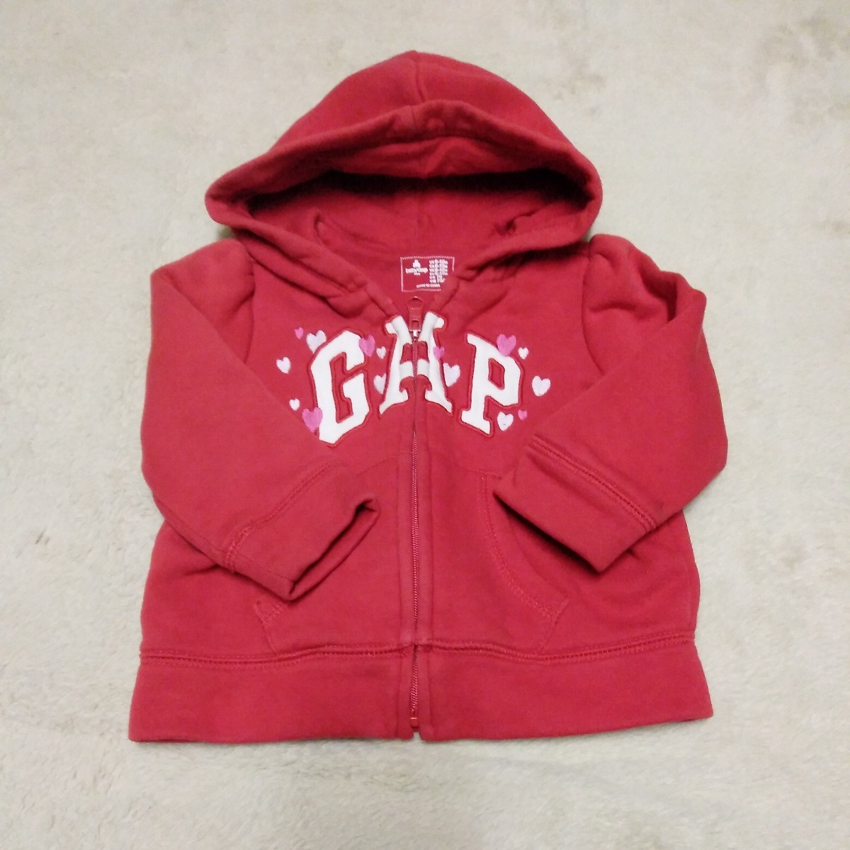 GAP ギャップ 70 赤 パーカー babyGap ベビーギャップ_画像1