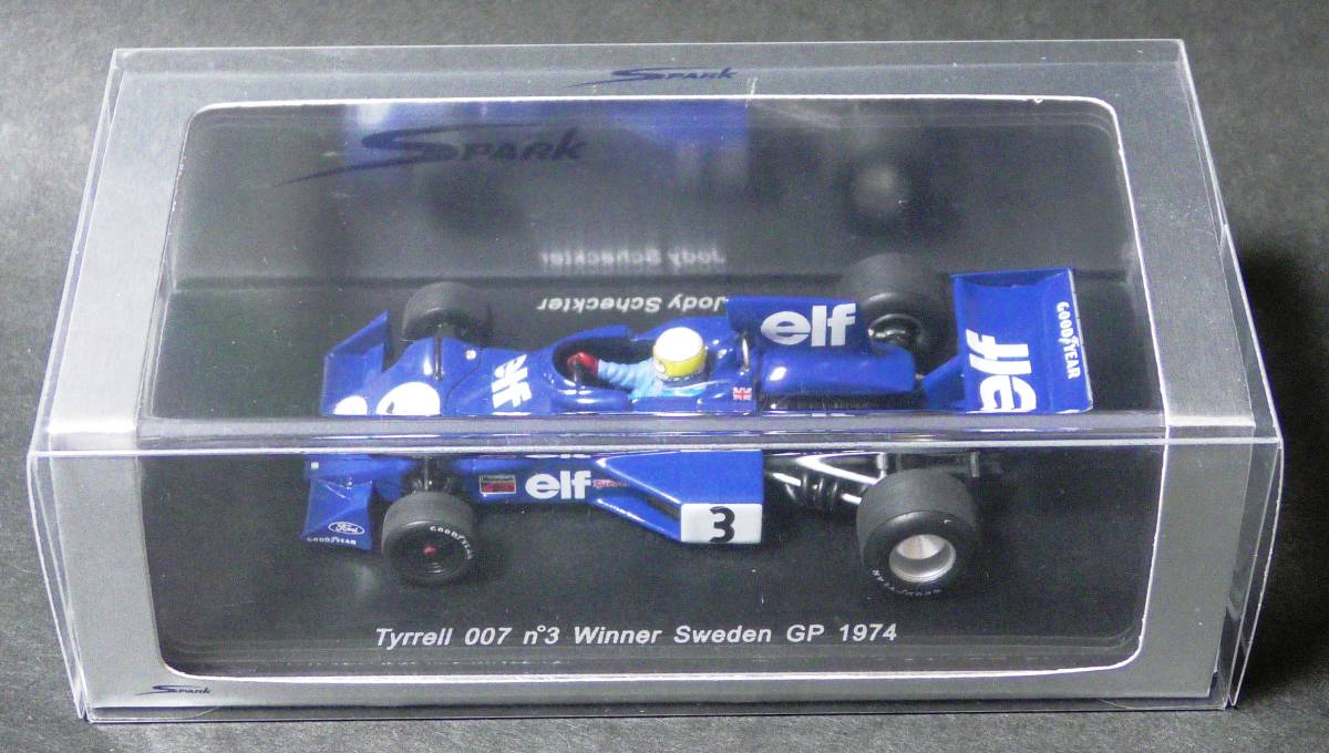 沸騰ブラドン Spark 1/43 未展示 1974 スパーク F1 タイレル J・シェクター ティレル No.3 GP Sweden Winner J.Scheckter #3 007 Tyrrell レーシングカー