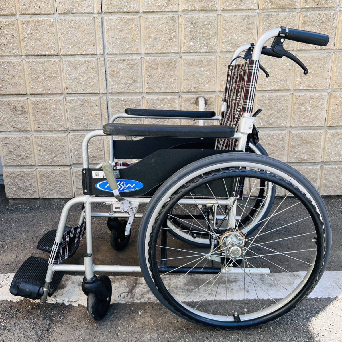 230407-77】NISSIN 日進医療器 アルミ製 スタンダード 車椅子 NC-1CB