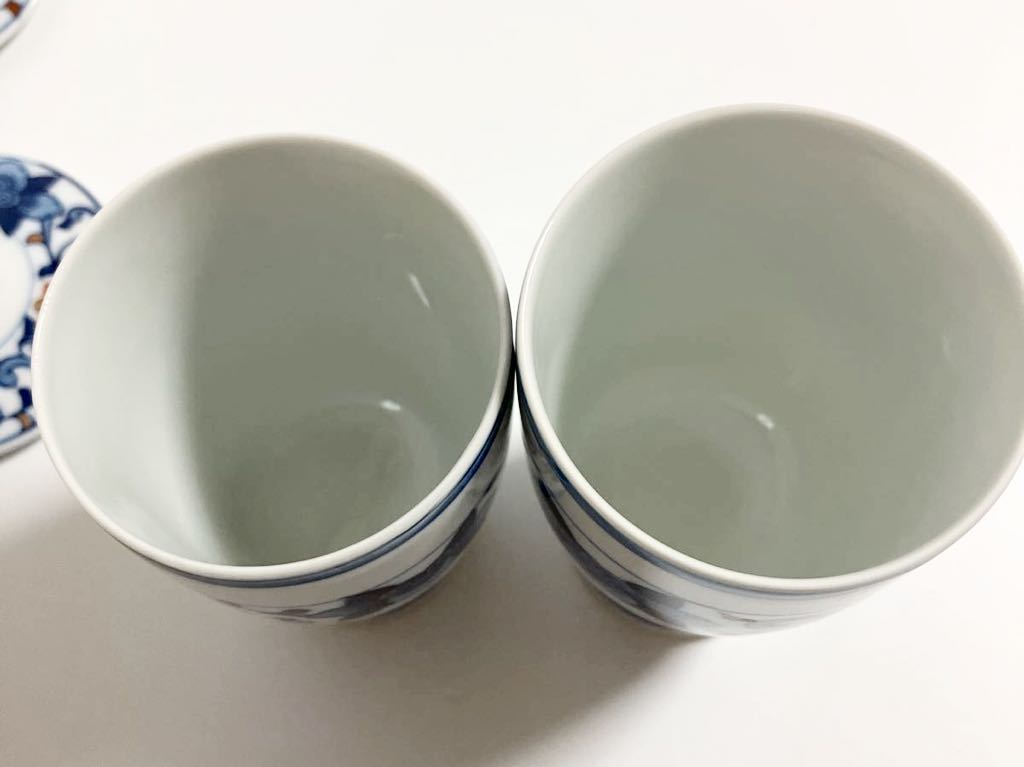 有田焼 高山　蓋付き 夫婦 湯呑 ペア 和食器　湯のみ　セット　２客セット　茶器_画像4