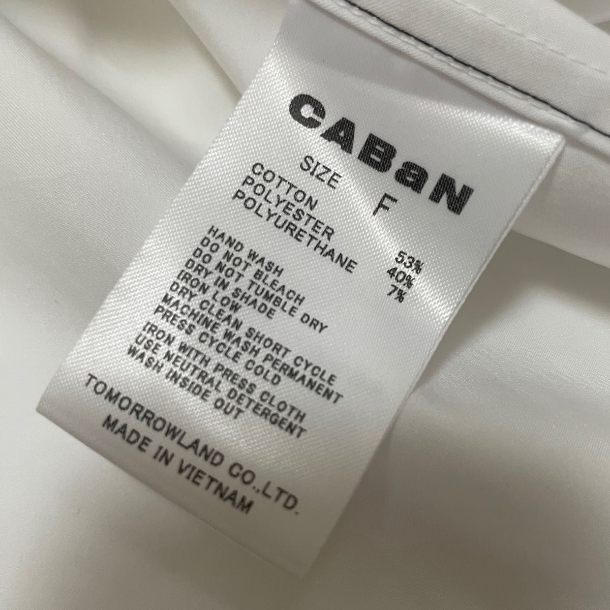 高価値 新品 CABaN S コットン コットン ベルテッドノースリーブロング
