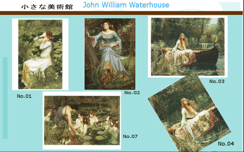 ジョン・ウィリアム・ウォーターハウス，ポストカード付額装フレーム、40-3_画像5