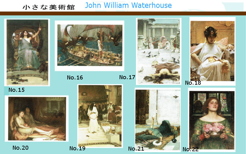 ジョン・ウィリアム・ウォーターハウス，ポストカード付額装フレーム、40-3_画像8