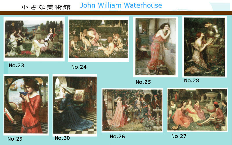ジョン・ウィリアム・ウォーターハウス，ポストカード付額装フレーム、40-5_画像6
