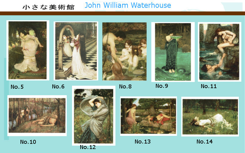 ジョン・ウィリアム・ウォーターハウス，ポストカード付額装フレーム、40-19_画像8