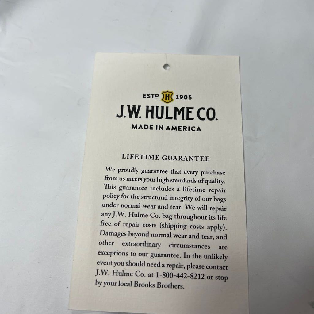 即決☆J.W.HULME ×brooks brothers☆別注 米国製 収納袋付き レザー