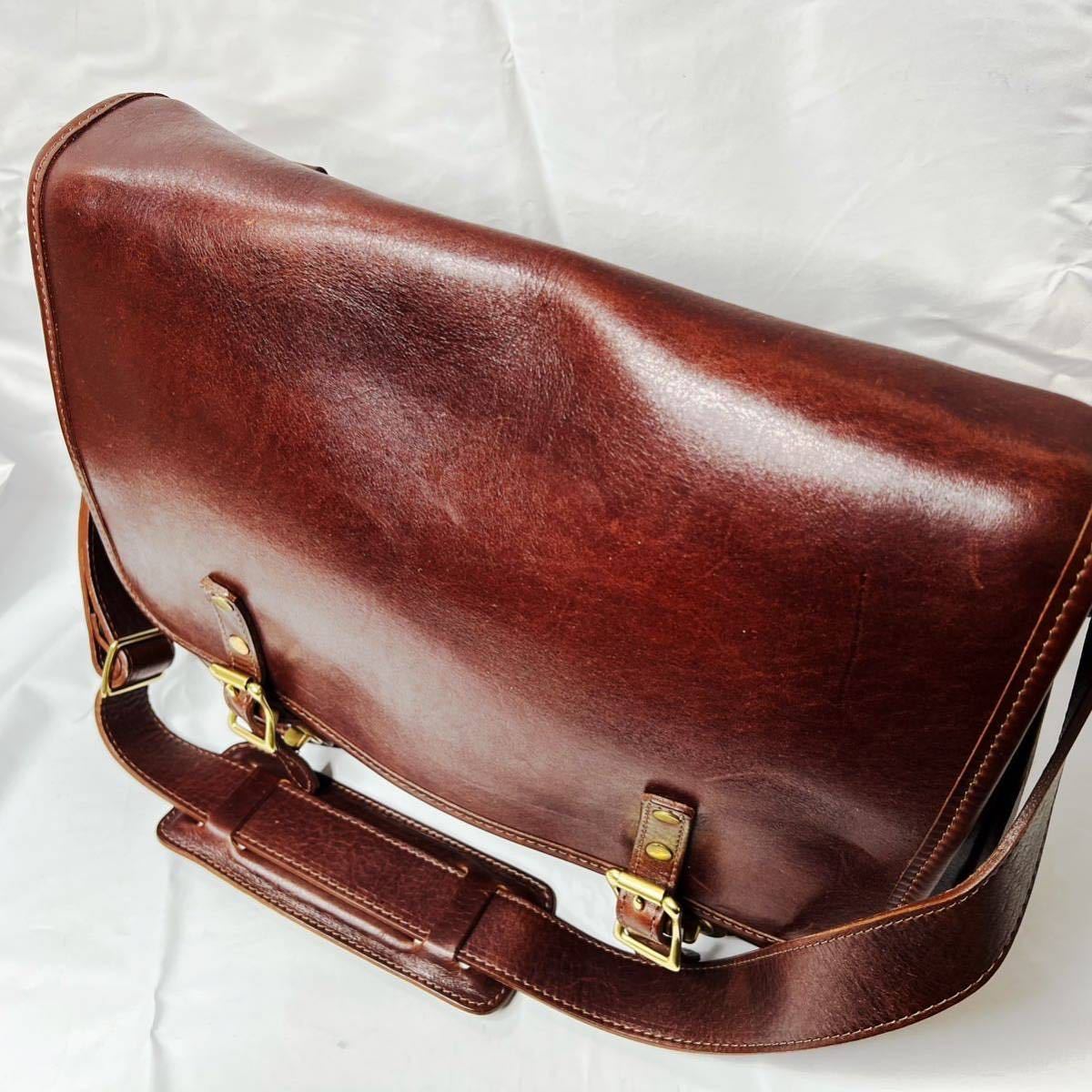 即決☆J.W.HULME ×brooks brothers☆別注 米国製 収納袋付き レザー