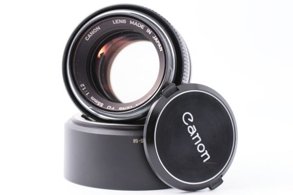 ボディ美品 Canon Lens FD 55mm f1.2 フロントキャップ フード付き