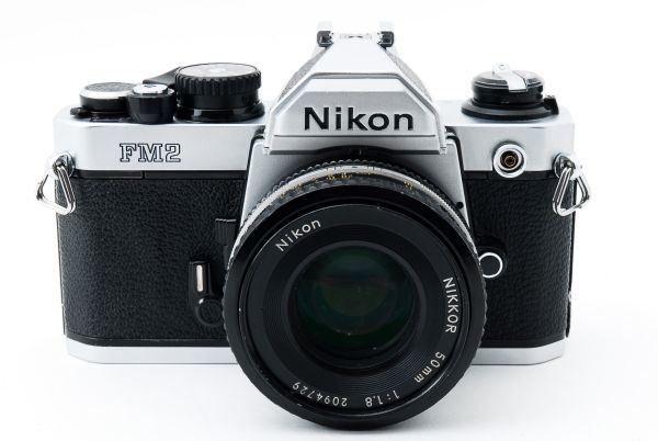 Nikon New FM2 Silver CEマーク + Ai-s Nikkor 50mm f1.8 パンケーキ型