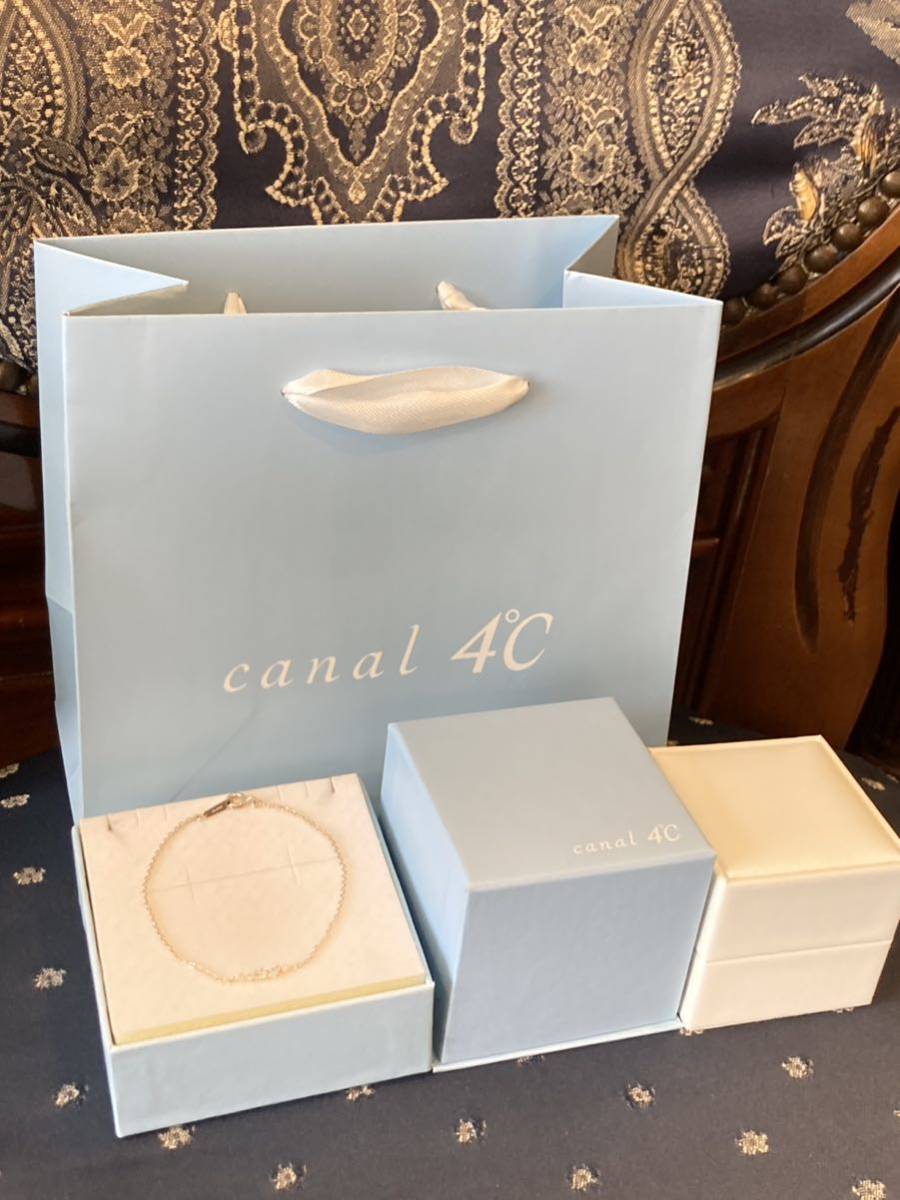 新品 正規品 canal4℃ カナルヨンドシー ブレスレット ダイヤモンド シルバー ケース 箱 紙袋 リボン プレゼント　ギフト_画像4