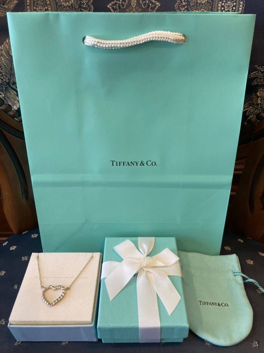 新品 正規品 ティファニー tiffany&co. ネックレス ♪リボンラッピング致します♪ツイストハート 箱巾着紙袋 プレゼント　ギフト_画像2