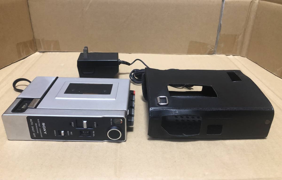 SONY.CASSETTE CORDER.TC-1000 カセットコーダー、本体.ACアダプター.入れケース.説明にご確認ください_画像5