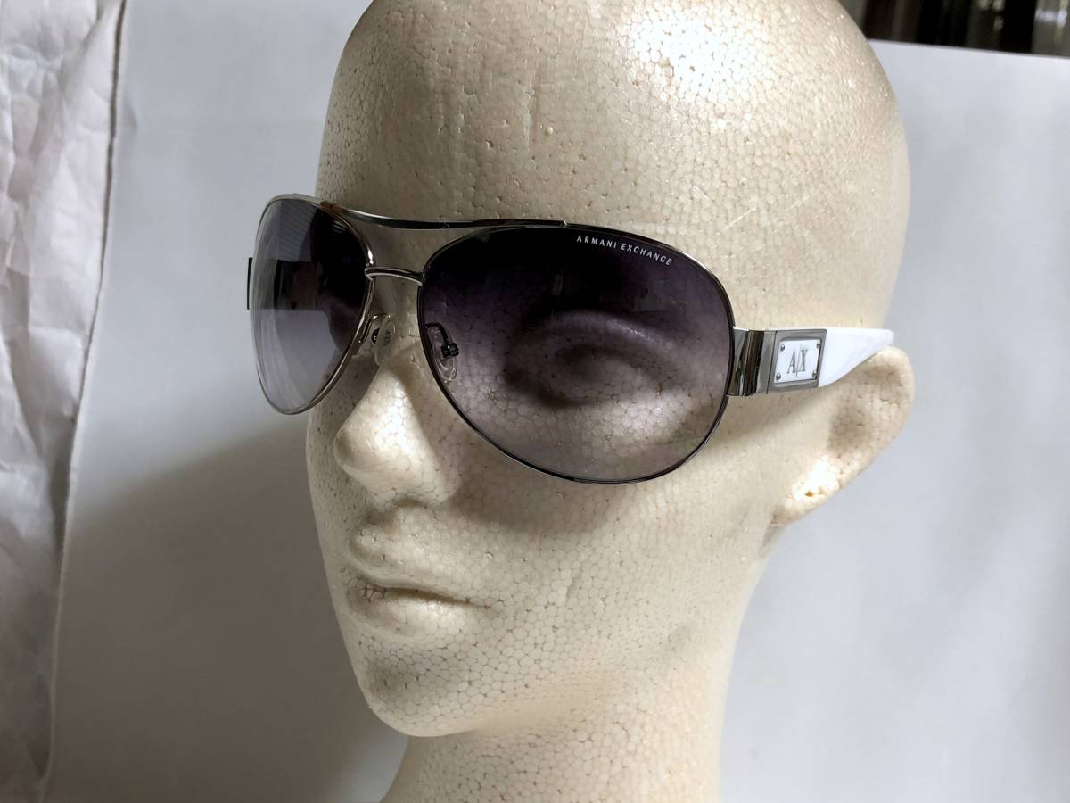 стандартный совершенно снят с производства Celeb любимый ARMANI Armani Teardrop metal спортивный солнцезащитные очки чёрный × белый черный × белый × серебряно-металлический 