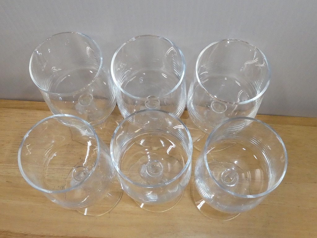 ●馬 ワイングラス ゴブレット 6客セット ホース型ステム ガラス工芸 ビアグラス●_画像5