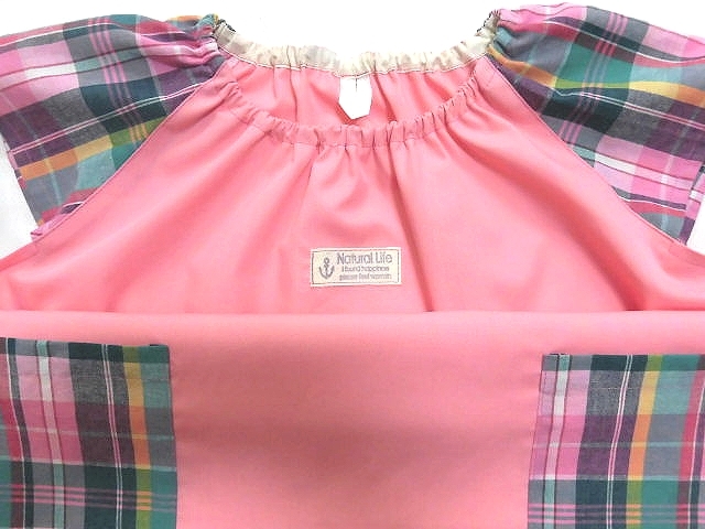  prompt decision [ short sleeves smock *120~130| pink * check pattern ]sc2518