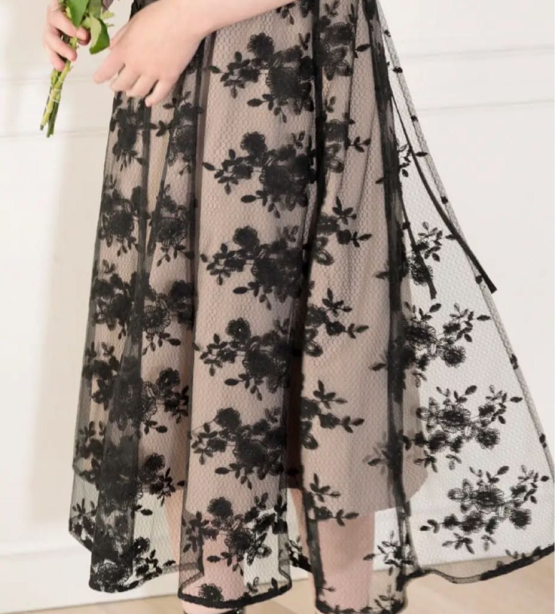 美品【LEJA】花柄後ろリボン半袖キャミワンピースセットアップワンピースドレス結婚式