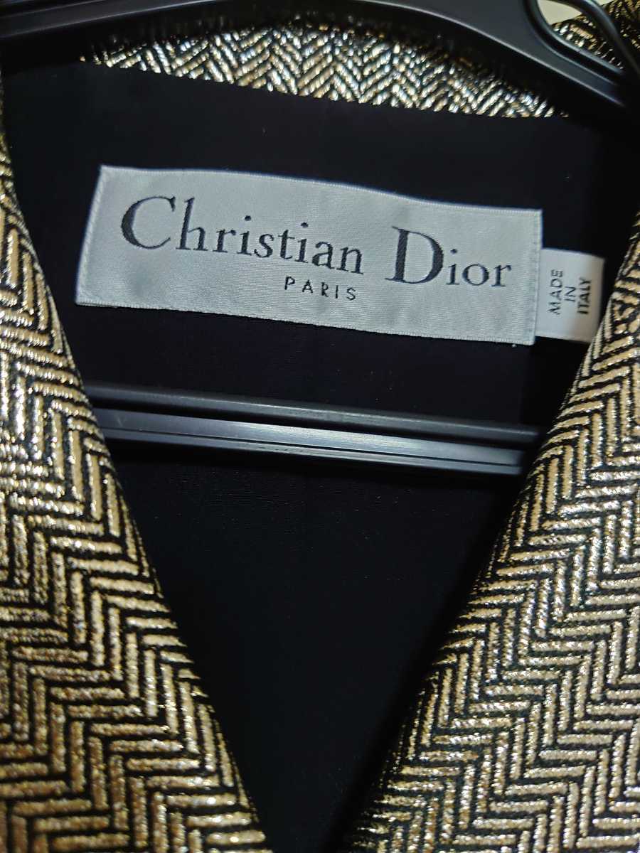 Christian Dior メタリック ヘリボーンジャガード バージャケット_画像8