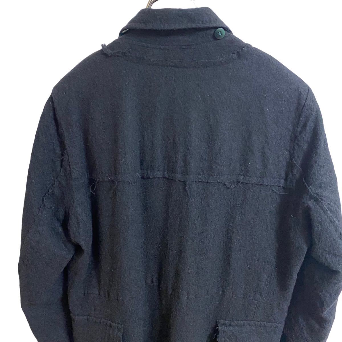 【アンダーカバー UNDERCOVER 12aw PSYCHO COLOR期 縮絨ダッフルコート メンズ2 定価9.24万円 ブラック jonio着用 フードなし 685】