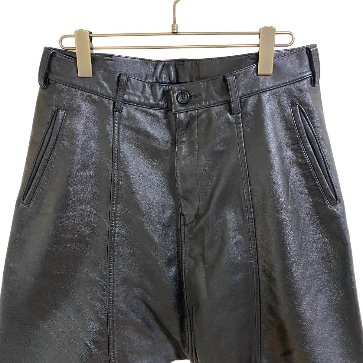 希少 COMME des GARCONS HOMME PLUS 2013AW レザー サルエルパンツ