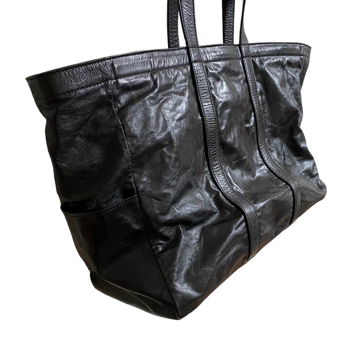 【ポーター PORTER シェイプ シェープ SHAPE 大容量 レザー 牛革 トートバッグ ブラック 黒 牛ステアハイド 定55000 吉田カバン タンカー】 6