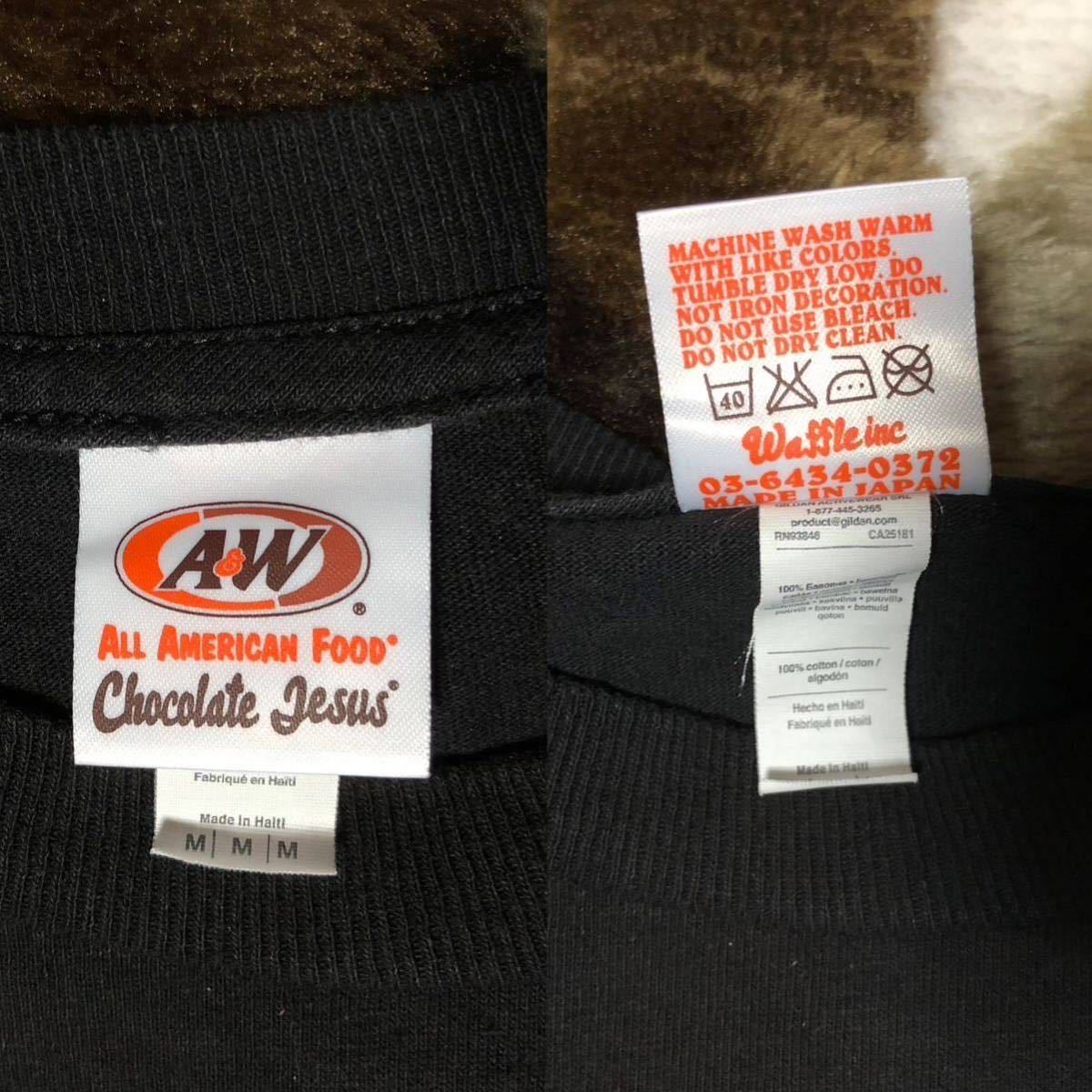 ② Chocolate Jesus A&W コラボ Tシャツ 黒 Mサイズ ② Chocolate Jesus A&W コラボ Tシャツ 黒 Mサイズ