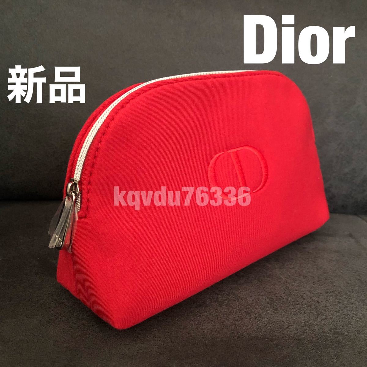 ◇送料無料◇新品◇未使用 Dior《レッド》ラウンドコスメポーチ