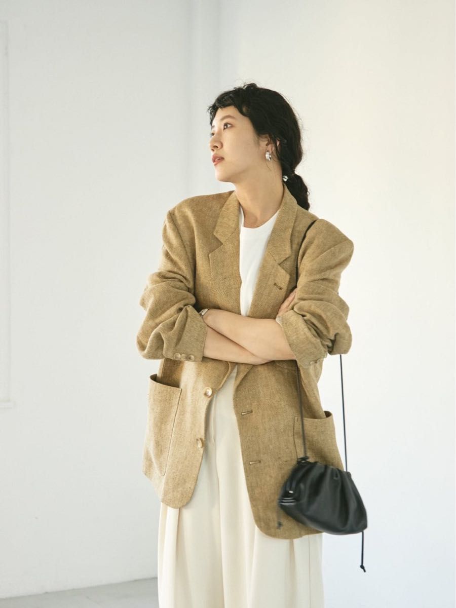 新品TODAYFUL boyfriend linen jacket ベージュ38｜Yahoo!フリマ（旧