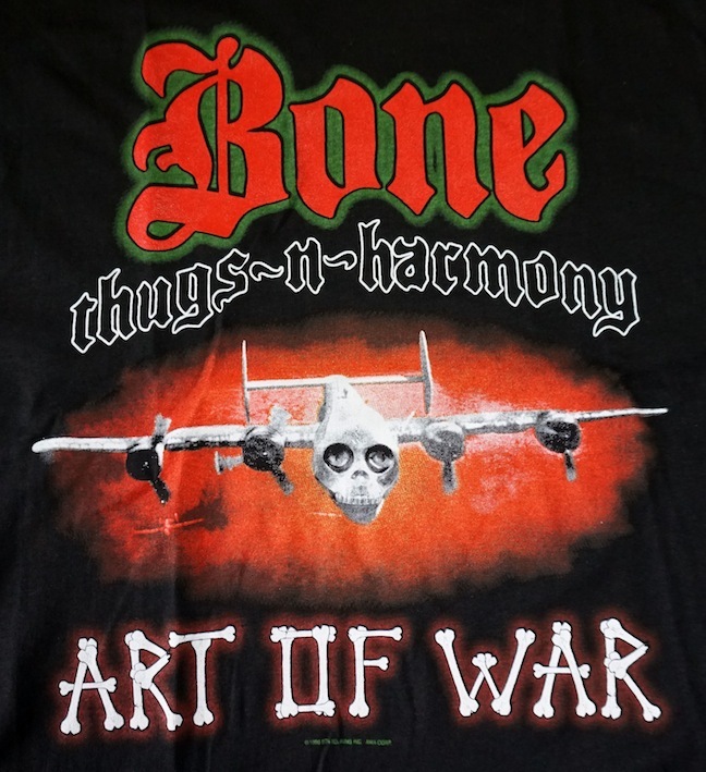 ★ 珍・Bone thugs-n-harmony ART OF WAR ヴィンテージ Tシャツ・オリジナル・当時モノ・ボンサグ・未使用・即決！_画像2