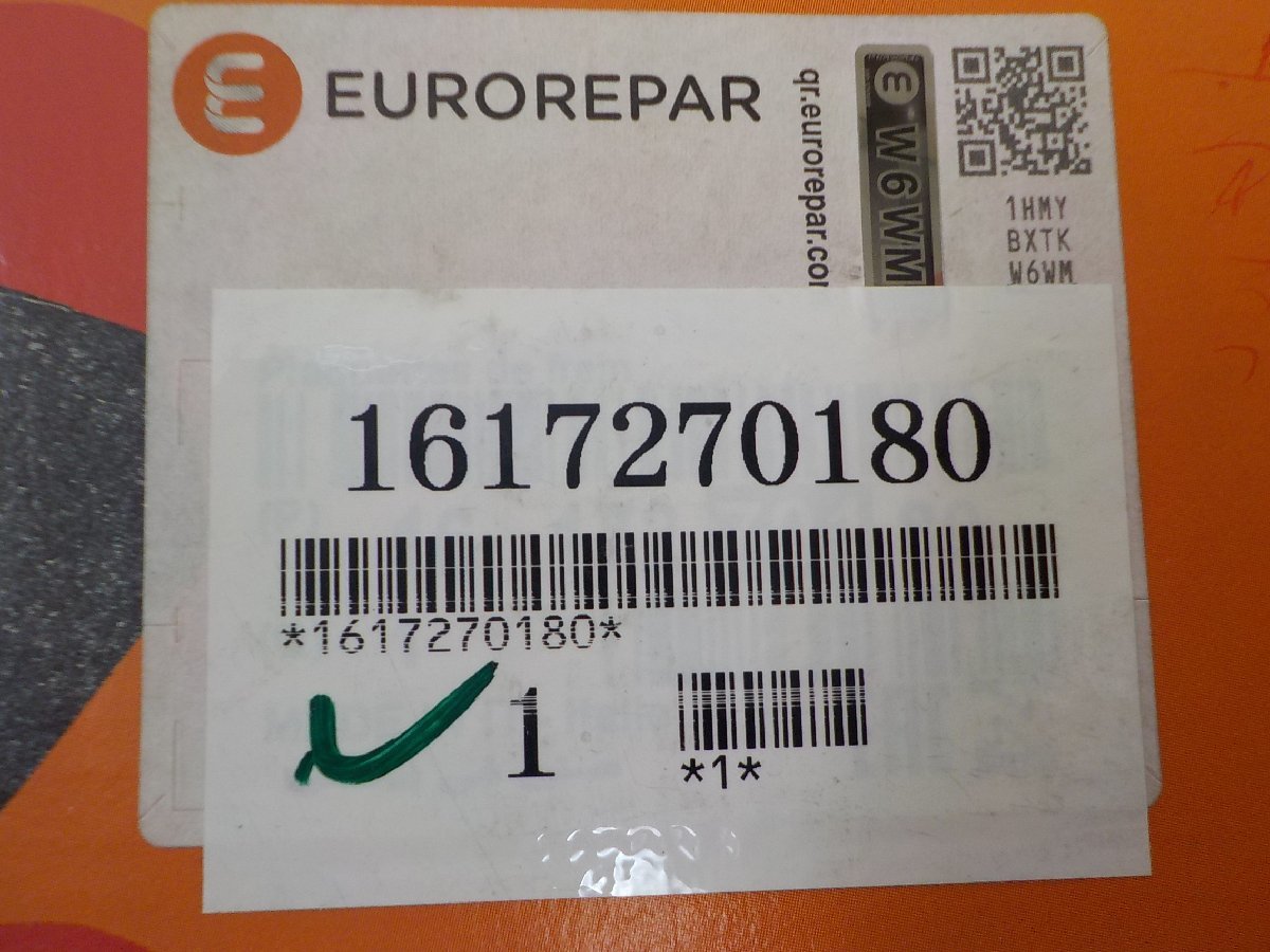 [ PEUGEOT / CITROEN Peugeot / Citroen for ] EURO REPAR brake pad 1617270180 * long time period stock unused goods 