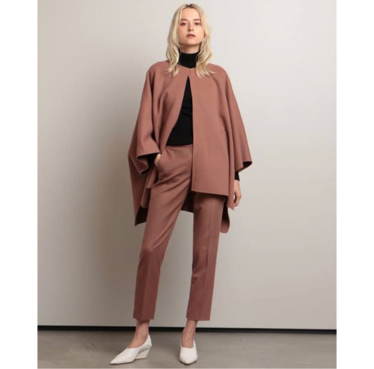 Theory luxe 21aw ケープコート350ヴィンテージトープブラウン|PayPay