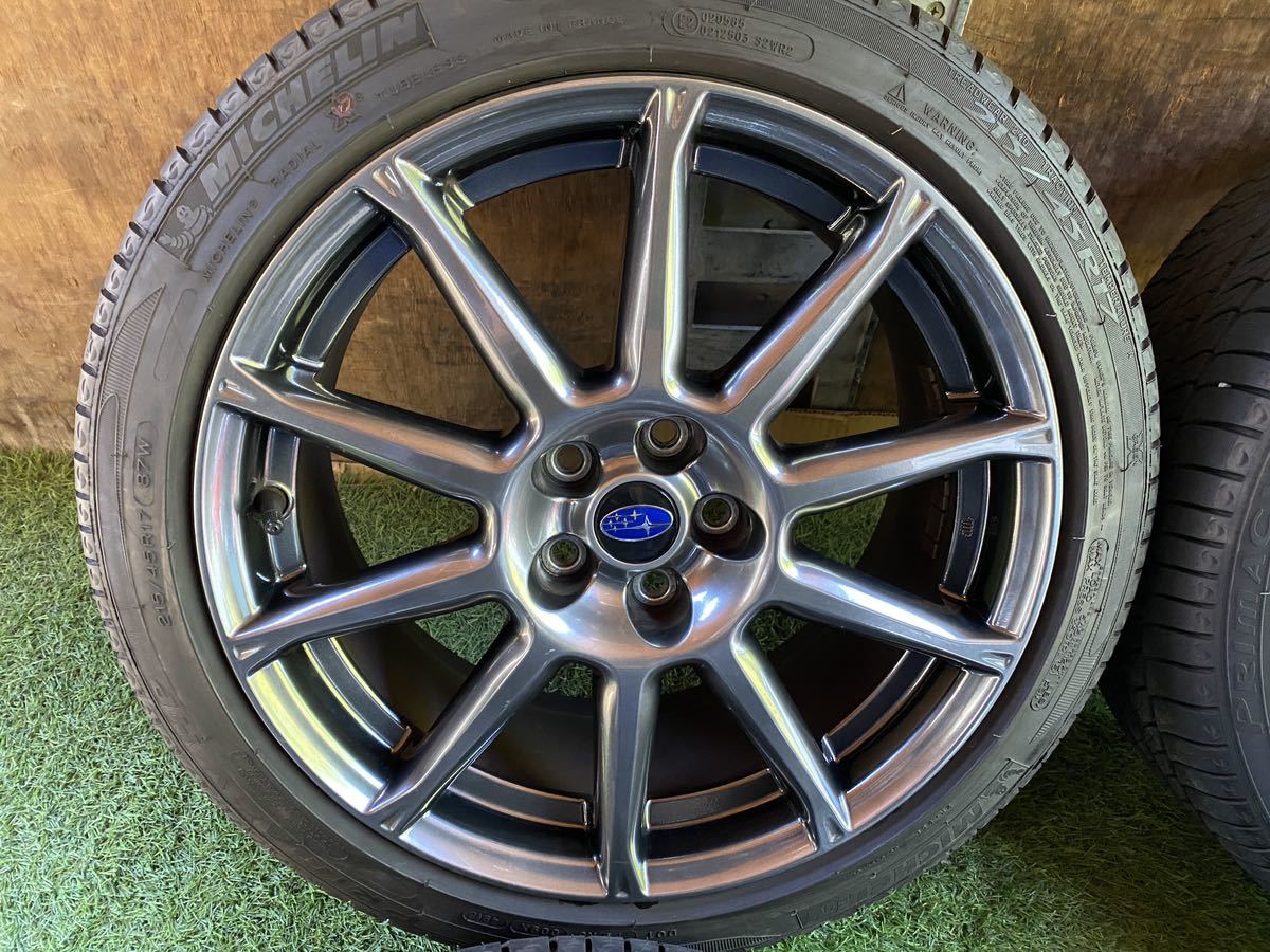 ホイール美品】◇スバルBRZ後期 ZC6純正4本Set◇17×7.5J+48 100/5H