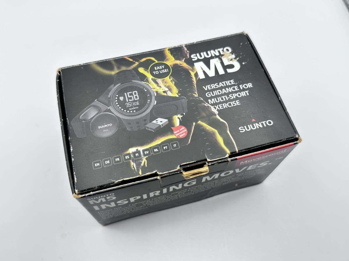 5-75 未使用 廃盤 SUUNTO スント M5 オール ブラック 心拍計 ランニング トレーニング 腕時計 ウォッチ_画像2