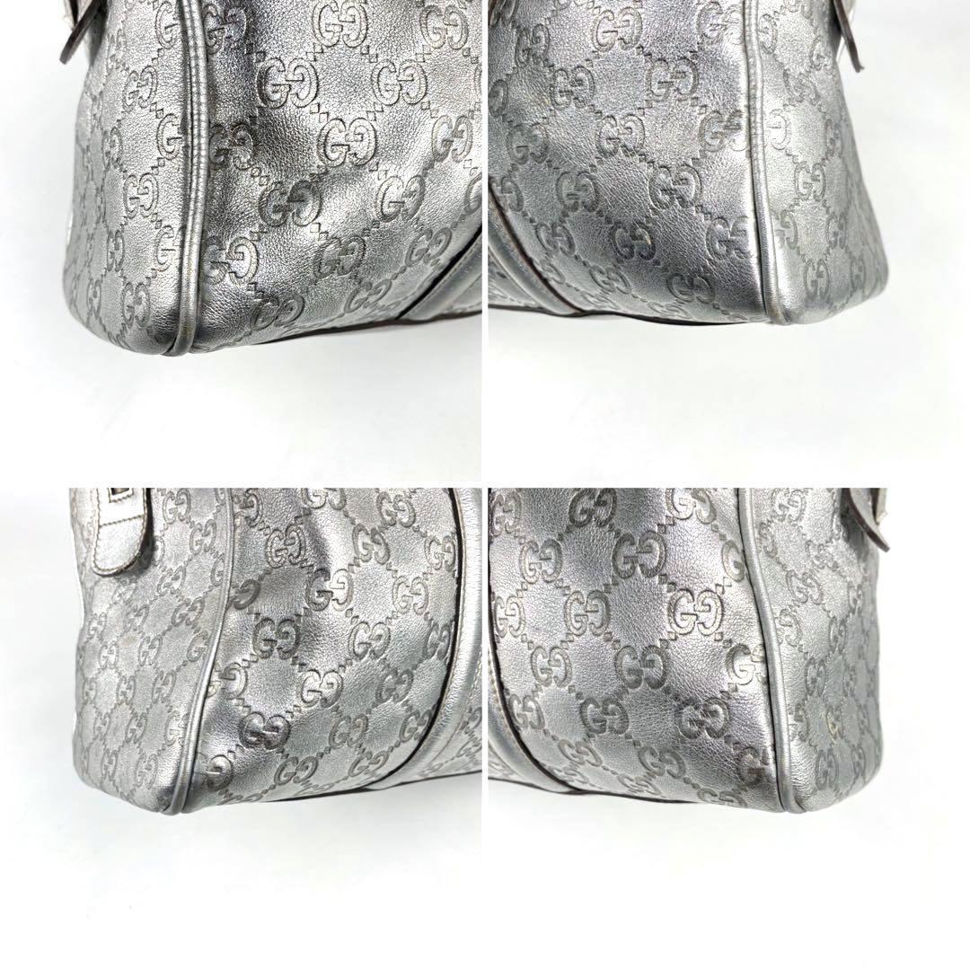 美品 GUCCI グッチ シマレザー ミニボストン ダブルG インター 美品 GUCCI グッチ シマレザー ミニボストン ダブルG インター