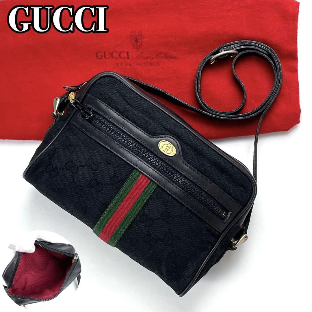 GUCCI グッチ ショルダーバッグ GGキャンバス × レザー - 通販