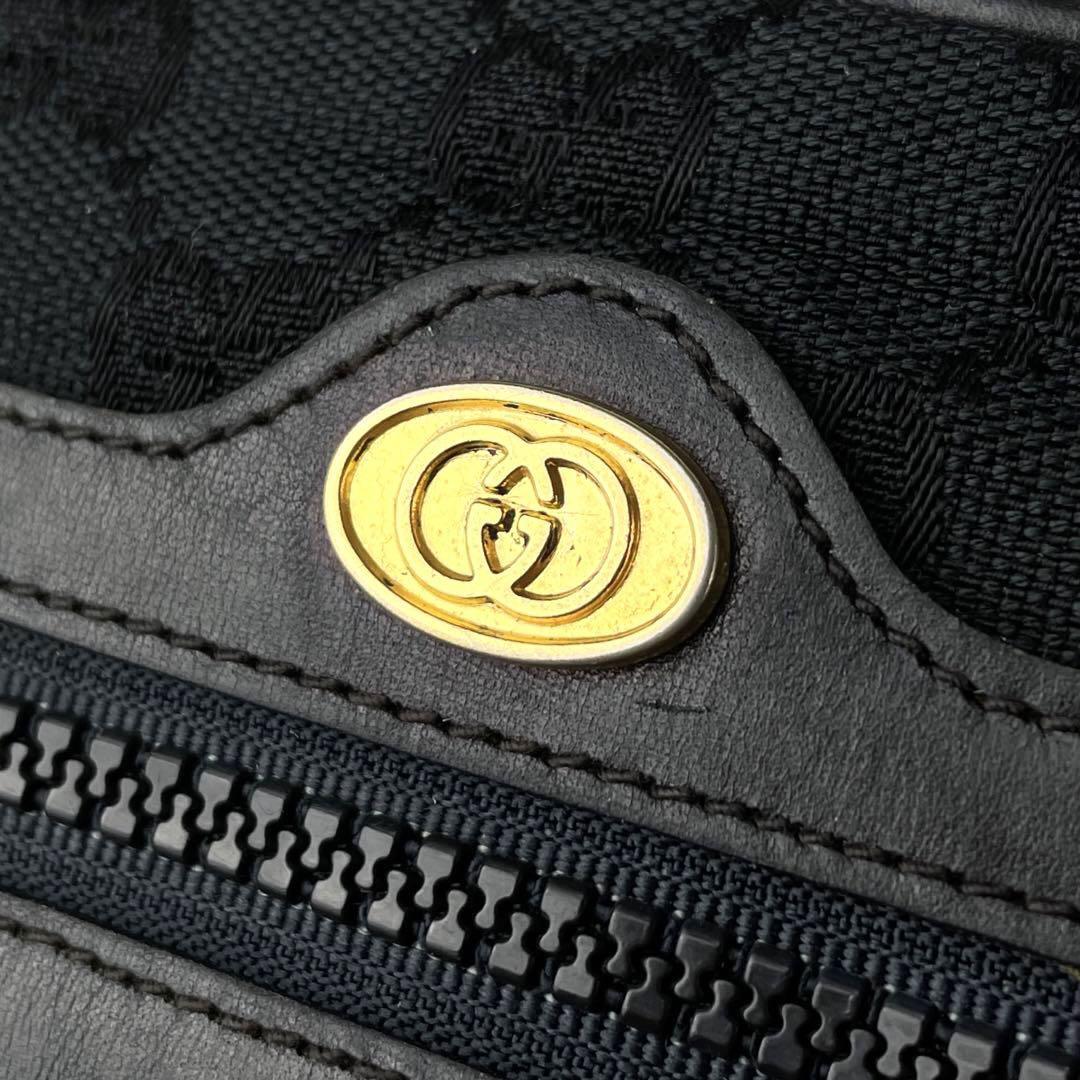 美品□GUCCI グッチ ショルダーバッグ GGキャンバス シェリーライン