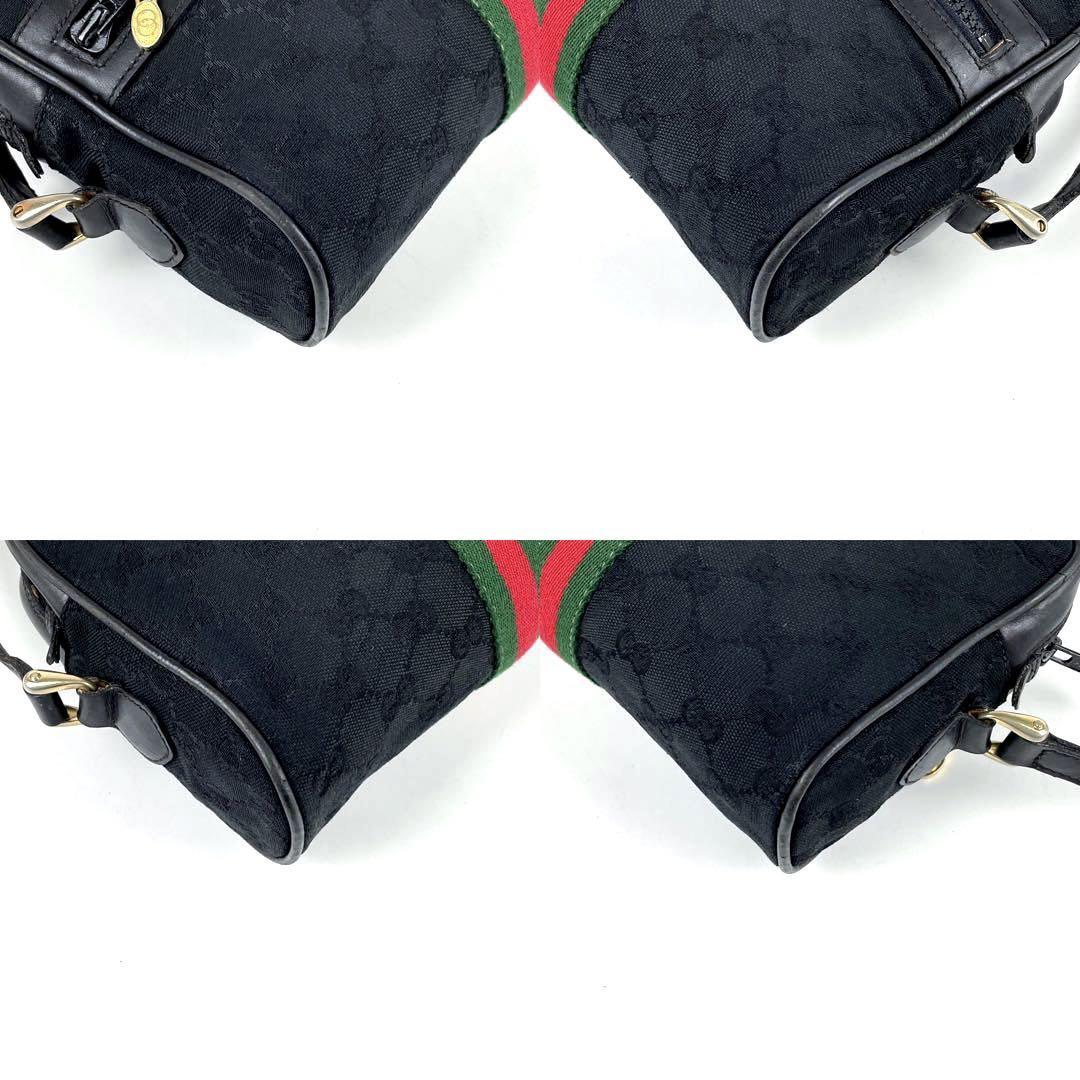 美品□GUCCI グッチ ショルダーバッグ GGキャンバス シェリーライン
