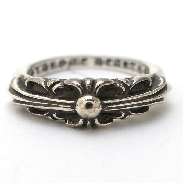 CHROME HEARTS クロムハーツ RING-BABY CLSC FLORAL CROSS サイズ13号 フローラルクロスリング SILVER925 送料無料 質屋つじの