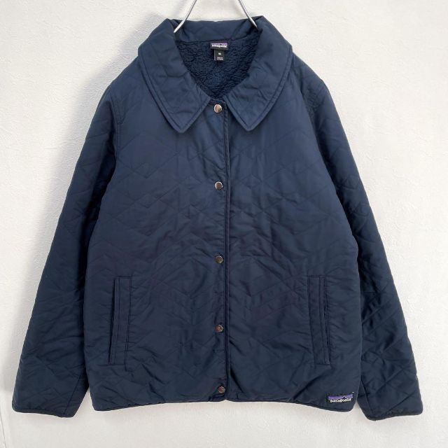 【大人気】パタゴニア スナップボタン 裏ボア キルティングジャケット 紺 レディース　XSサイズ　Patagonia_画像2