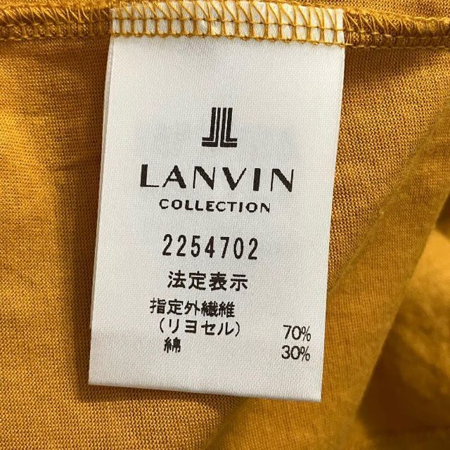 日本製　ランバンコレクション　マスタード　コットンブレンドプルオーバー　美品　レディース　40サイズ　LANVIN COLLECTION_画像6