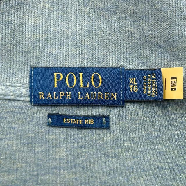 【ビッグサイズ】ポロラルフローレン カラーポニー刺繍 ハーフジップ スウェット　メンズ　XXLサイズ　青緑系　Polo Ralph Lauren_画像7