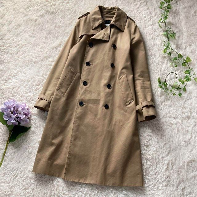  large size HYKE lady's trench coat beige 3 L size high k