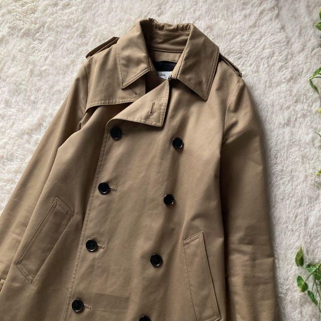  large size HYKE lady's trench coat beige 3 L size high k