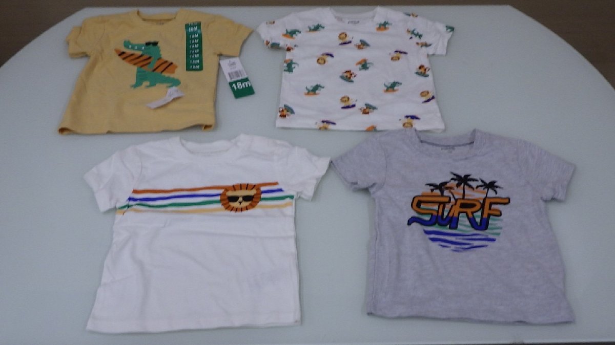 g532-19054 Pekkle ペックル TODD 4枚 半袖 Tシャツ US/18M JP/80-90cm