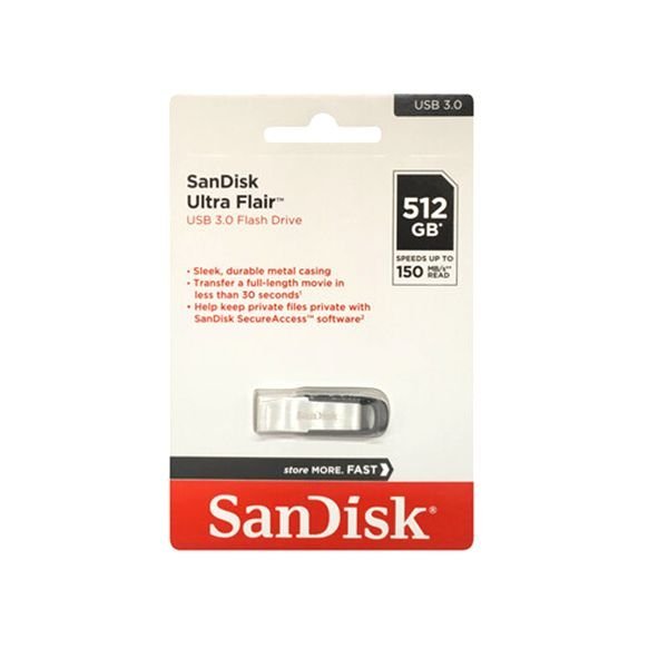 USBメモリ 512GB USB3.2 Gen1 SanDisk Ultra Curve R:100MB s シンプル キャップレス ブラック 海外パッケージ 送料無料 SDCZ550-512G-G46