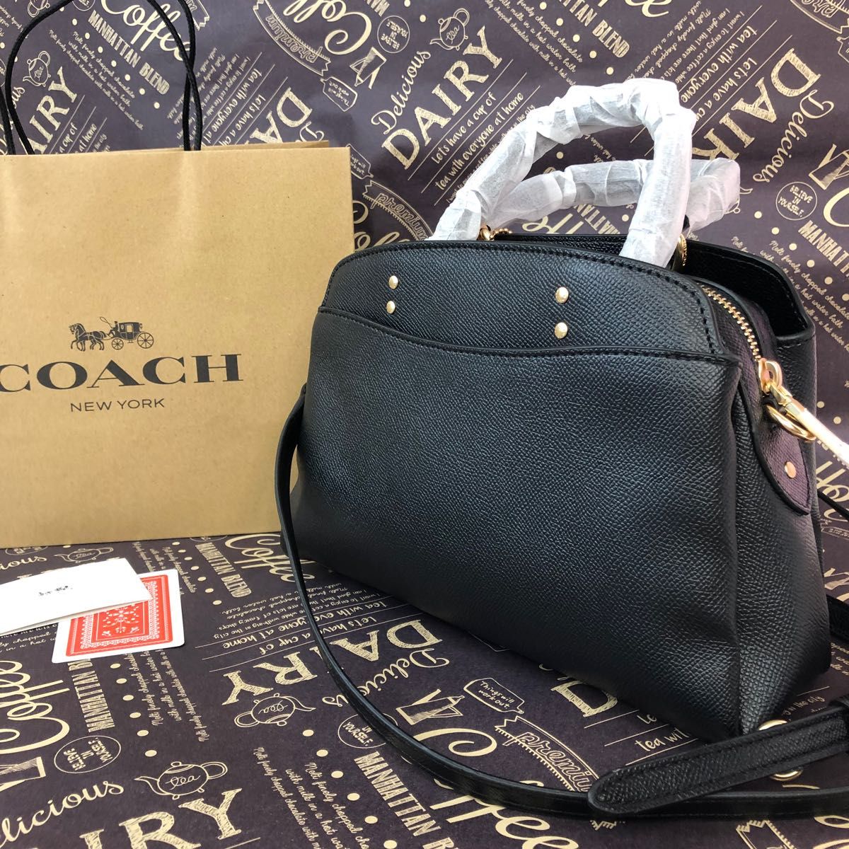 COACH コーチ ブラック シンプル ショルダーバッグ | noonanwaste.com