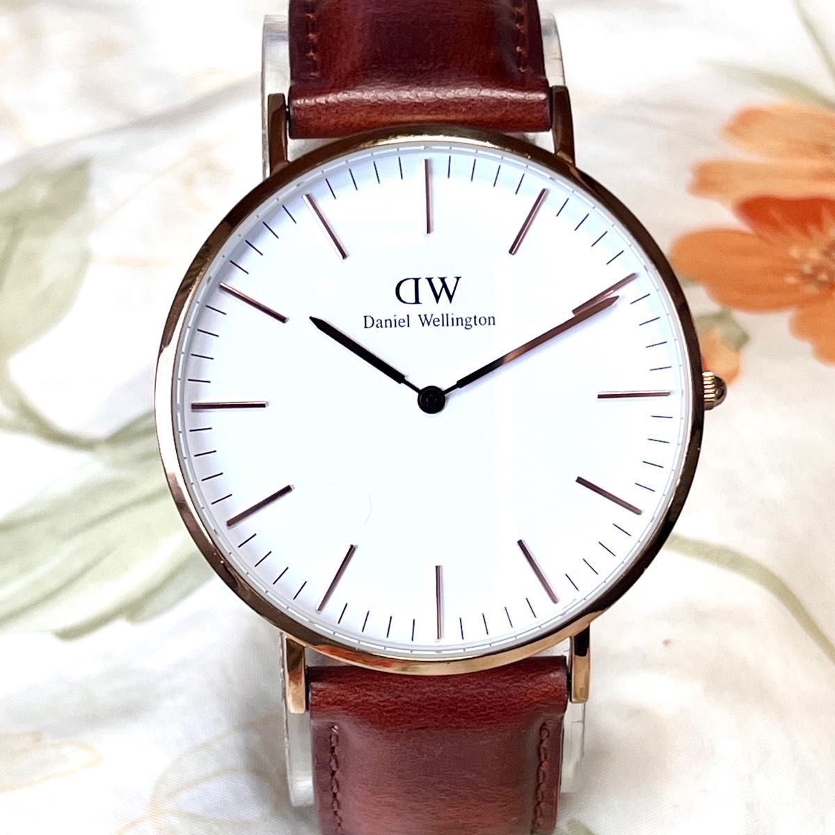 綺麗 ビッグフェイス DW ダニエルウェリントン メンズ腕時計 電池交換