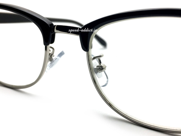 NARROW SIRMONT BROW SUNGLASS BLACK・SILVER × CLEAR/ナローサーモントブロウサングラス黒縁伊達めがねメガネ昭和レトロシンプルトレンド_画像5