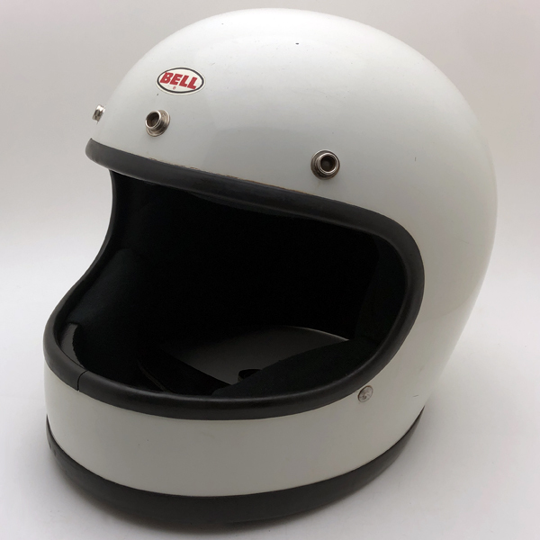 送料無料 付属品付 BELL STAR 120 WHITE 63cm/ベルスター120白ビンテージヘルメットチョッパーオンロードフルフェイスポーツスター70s_画像1