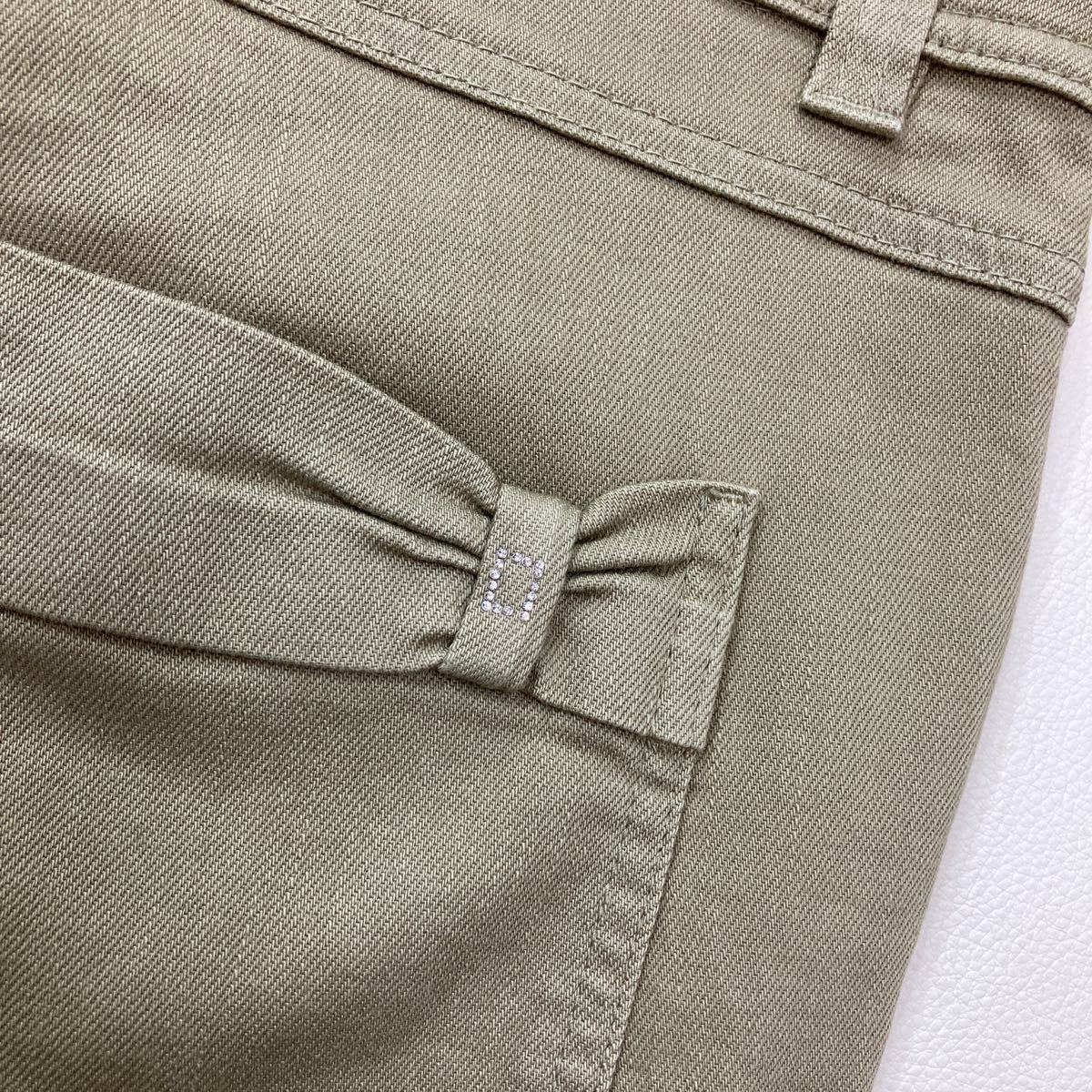 170 ESCADA Laurel Escada Laurel стрейч обтягивающий брюки Германия производства лента стразы размер 38 женский 30430AY